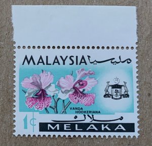 Malacca 1970 1c Orchid watermark s/w, MNH. Scott 67a, CV $1.50. SG 68