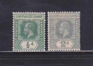 Gilbert & Ellice Islands 14, 16 MNH King George V