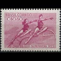 BRAZIL 1955 - Scott# 828 Girl Gymansts Set of 1 LH