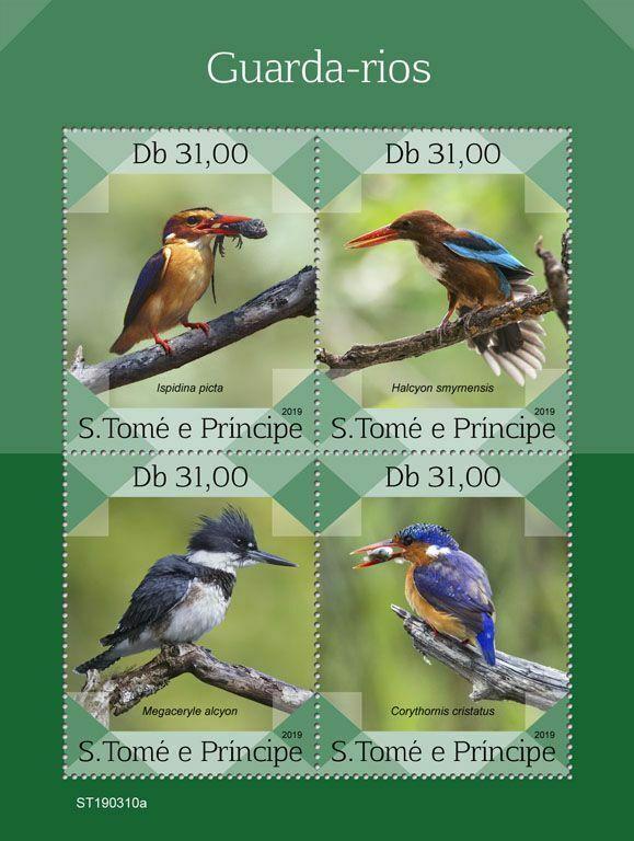 Z08 ST190310a Sao Tome and Principe 2019 Kingfishers MNH ** Postfrisch