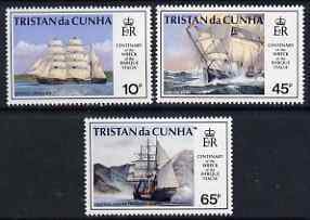 TRISTAN DA CUNHA - 1992 - Barque Italia Wreck - Perf 3v Set - Mint Never Hinged