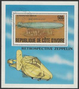 Ivory Coast #C63 MNH Souvenir Sheet Zeppelin