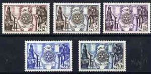 TUNISIA - 1955 - Rotary Int., 50th Anniv - Perf 5v Set - Mint Never Hinged