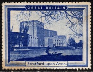 Vintage Great Britain Poster Stamp Stratford-upon-Avon Unused