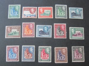 St Vincent 1938 Sc 141-151 KGVI set MH