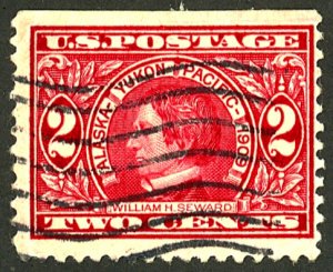 U.S. #370 USED DIST. REVERSE SML CREASES