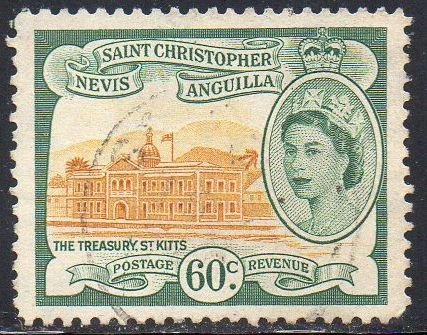 St Christopher, Nevis & Anguilla 1954 60c The Treasury, St Kitts  used