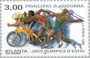 Andorra French Post 1996 MNH Stamps Scott 470 Sport Olympic Games Cycling