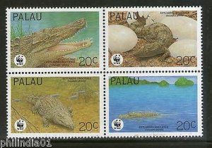 Palau 1994 WWF Estuarine Crocodile Reptiles Wildlife Animal Sc 323 MNH # 159