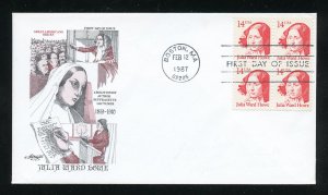 US 2176 14c Great Americans - Julia Howe Blk ADDR Artmaster cachet FDC