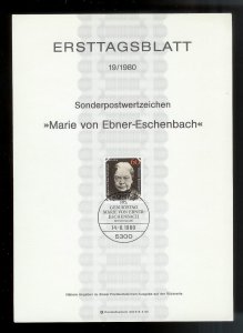 GERMANY (52) Ersttagsblatt FDC Presentation Cards
