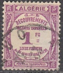 Algeria #J16 F-VF Used CV $4.00 (A16526)