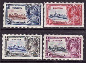 Dominica-Sc #90-3- id7-unused,og,NH KGV Omnibus set-Silver jubilee-1935-