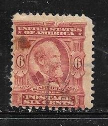 US# 305 6c James Garfield, claret, (U) CV $5.75