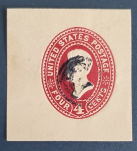 US U326, 1887 Cut corner