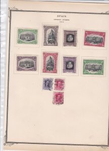 spain stamps on 1 album page  ref 13511 
