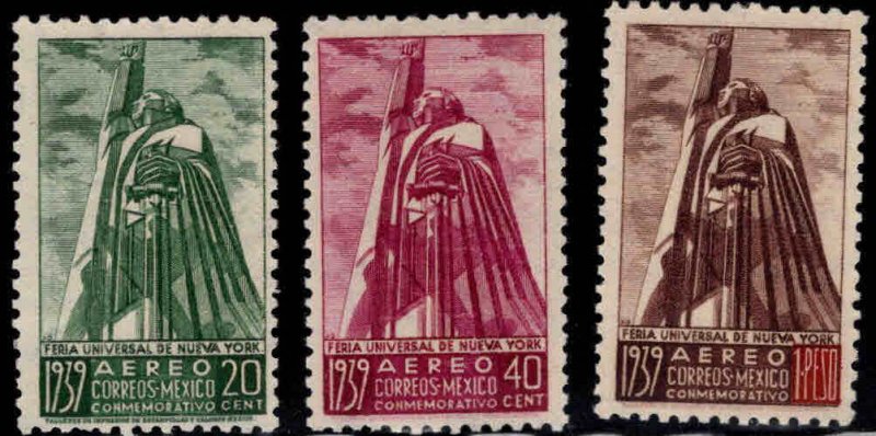 MEXICO Scott C91-C93 MNH**  Airmail stamp set New York 1939 fair set