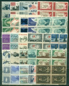 25 DIFFERENT SPECIFIC 5-CENT BLOCKS OF 4, MINT, OG, NH, GREAT PRICE! (1)