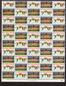 USA. Boys Town Seals, 1959, Full Sheet, Lot 230743-41