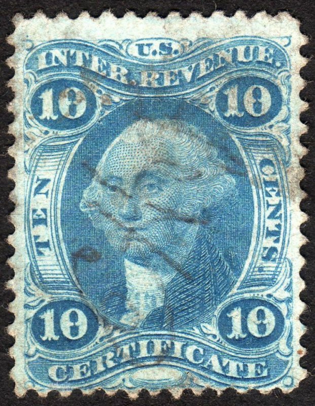 1862, US 10c, Certificate, Used, Sc R33c