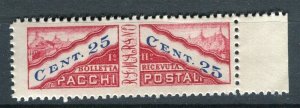 SAN MARINO; Early 1900s Postage Due Pacchi issue MINT 25c. pair