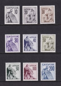 Latvia   #318-326   MNH  1992  monuments