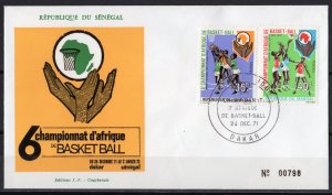 Senegal 1971 Sc#354/356 AFRICAN BASKETBALL CHAMPIONSHIP Set (3) FDC (2)