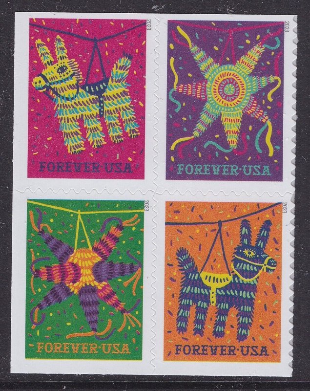 US 5812-5815 5815a Piñatas Pinatas F block MNH 2023