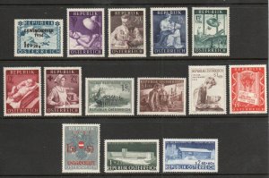 Austria - Sc# B287 - B300 MH/MLH       /        Lot 0224055