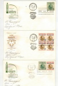 LAJOS KOSSUTH HUNGARY CHAMPION OF LIBERTY Farnam SET OF 3 & COMBO