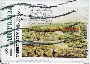 AUSTRALIA 2018 $1 Multicoloured, Convict Past-Van Diemen's Land Die-Cut Self ...