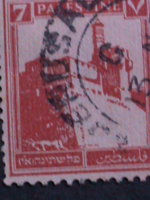 ​PALESTINE-1927-SC# 69 CITADEL OF JERUSALEM-USED FANCY CANCEL VF 96 YEARS OLD