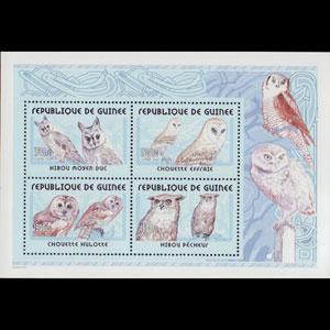 GUINEA 2001 - YV# 3425A S/S Owls NH