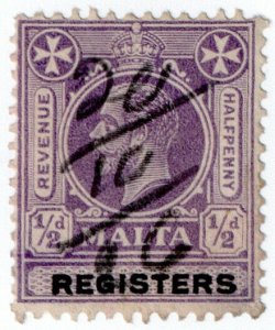 (I.B) Malta Revenue : Registers ½d