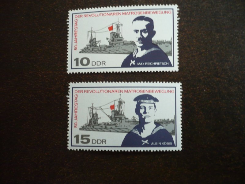 Stamps - Germany DDR - Scott# 951-952 - Mint Never Hinged Part Set of 2 Stamps