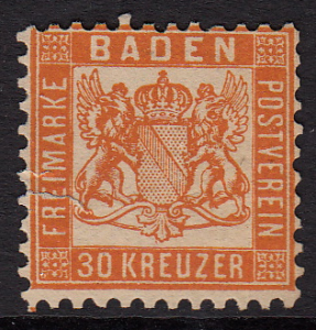 German State Baden #25, unused