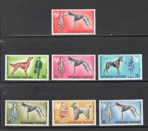 Togo  #588-592, C63-64 VF, Mint Lightly Hinged, OG, Dogs, CV $5.95 ... 6380262