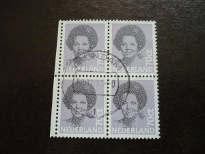 Stamps - Netherlands - Scott# 621 - Used Block of 4 Stamps