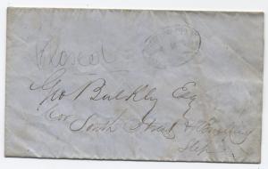 1854 New York City Boyds City Post Local stampless re: stock purchase [y1263]