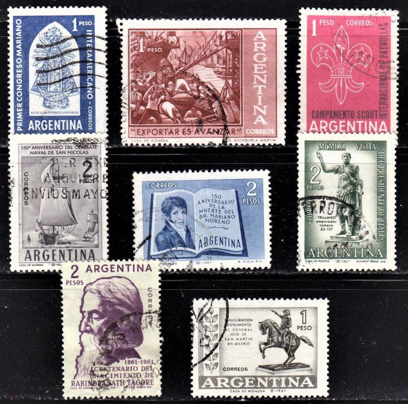 Argentina Scott 722-29  F to VF used.