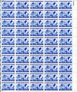 US Scott #1010 Arrival of Lafayette Sheet MNH. Faulty - See Description.