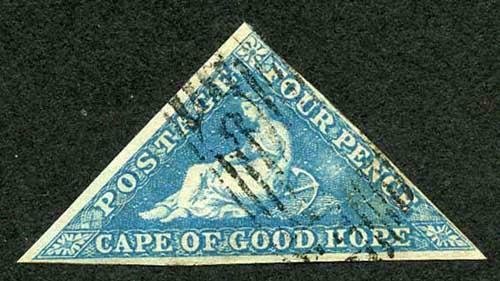 COGH SG4a DLR Four Pence Blue light blued paper