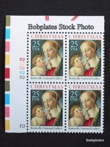 BOBPLATES #2399 Christmas Plate Block F-VF MNH SCV=$2.25~See Details for #s/Pos