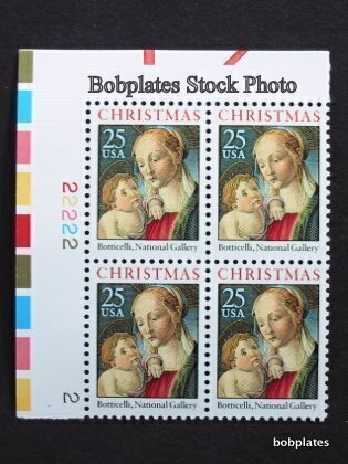 BOBPLATES #2399 Christmas Plate Block F-VF MNH SCV=$2.25~See Details for #s/Pos