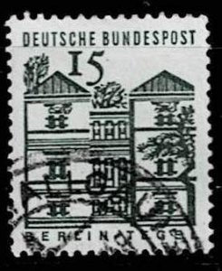 Germany 1964, Sc.#904 used, German Buildings through 12 cent, number on the back