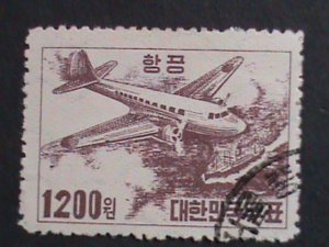 ​KOREA-1952 SC#C6  AIRMAIL -USED VERY OLD STAMP VF WE SHIP TO WORLD WIDE