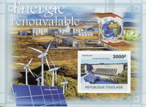 Togo Science Stamps 2011 MNH Renewable Energy Solar Environment 1v S/S