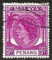 Penang  Sc. 32  used.  1954.  (P468)