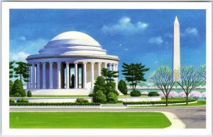US POSTAL CARD STATIONERY FIRST DAY OF ISSUE JEFFERSON MEMORIAL WASHINGTON DC