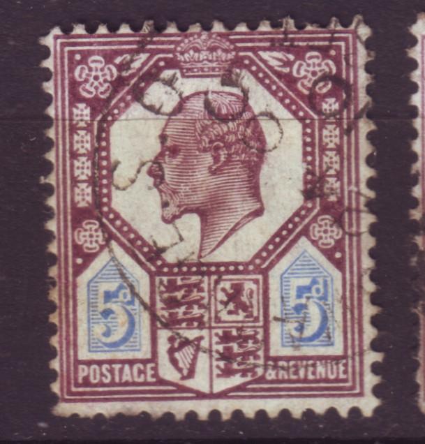 J19697 Jlstamps 1902-11 great britain used #134 king